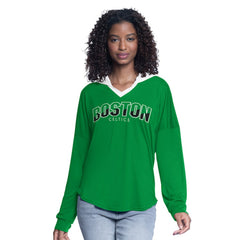 NBA - Boston Celtics G-III 4Her by Carl Banks Women's Bench Player Oversized Long Sleeve Hooded Top - Kelly Green