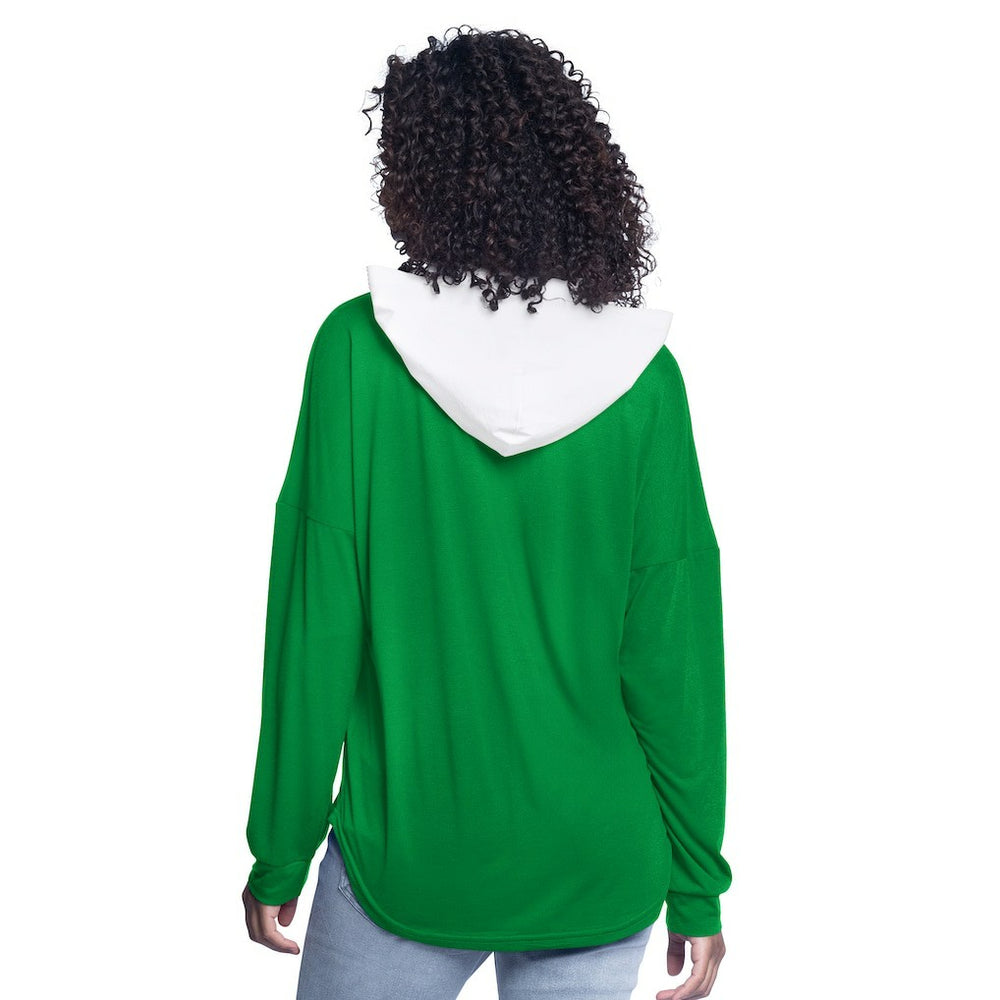 NBA - Boston Celtics G-III 4Her by Carl Banks Women's Bench Player Oversized Long Sleeve Hooded Top - Kelly Green