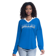 NBA - Dallas Mavericks G-III 4Her by Carl Banks Women's Bench Player Oversized Long Sleeve Hooded Top - Blue