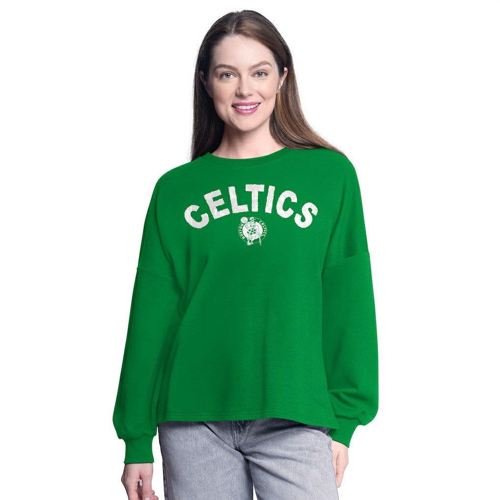 NBA - Boston Celtics G-III 4Her by Carl Banks Women's Athletic Pullover Sweatshirt - Kelly Green