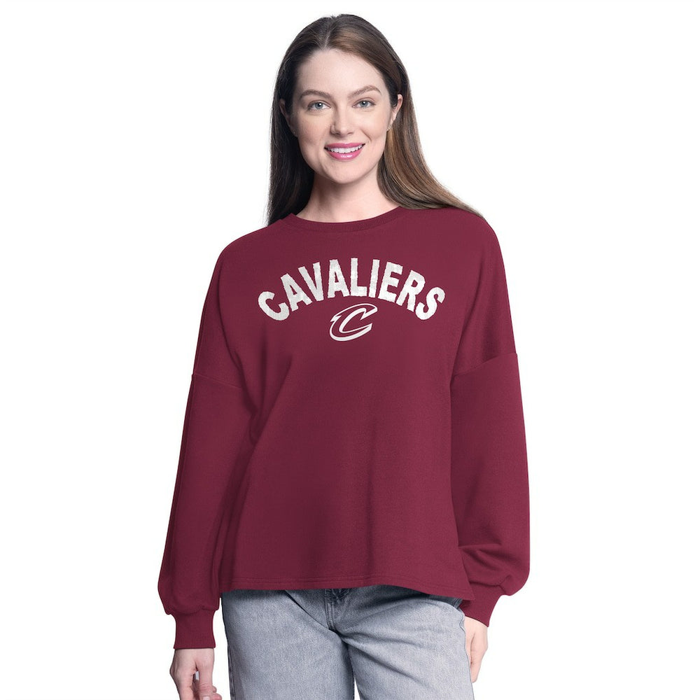 NBA - Cleveland Cavaliers G-III 4Her by Carl Banks Women's Athletic Pullover Sweatshirt - Wine