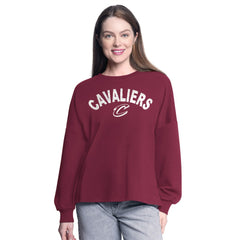 NBA - Cleveland Cavaliers G-III 4Her by Carl Banks Women's Athletic Pullover Sweatshirt - Wine