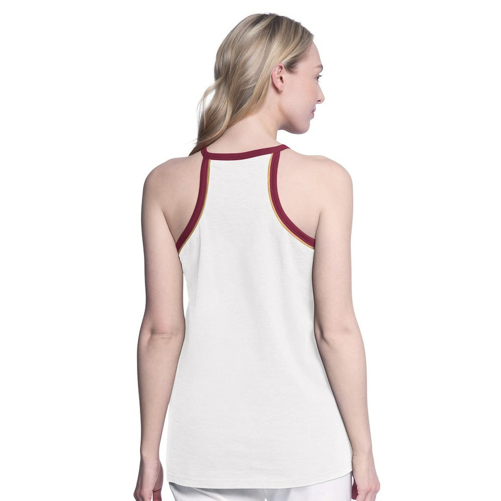 NBA - Cleveland Cavaliers G-III 4Her by Carl Banks Women's Curveball Racerback Scoop Neck Slub Tank Top - White