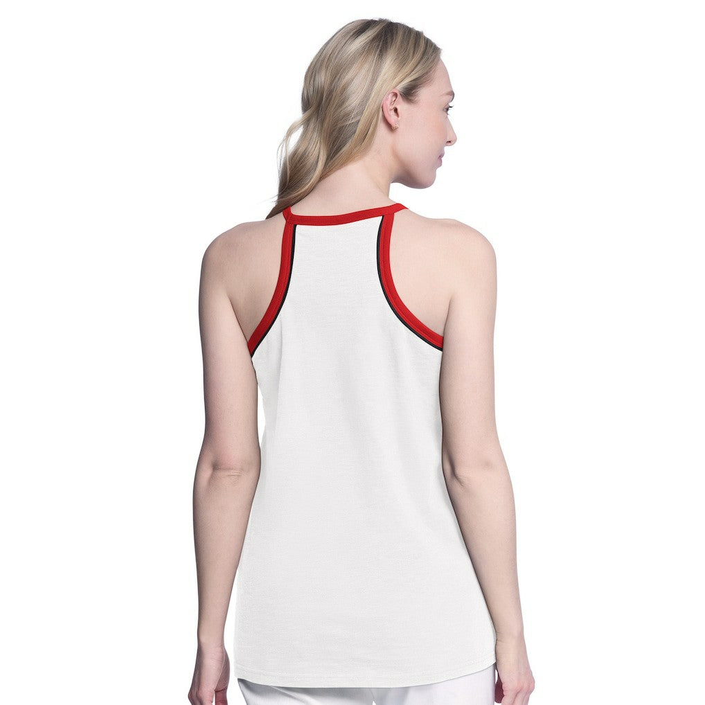 NBA - Chicago Bulls G-III 4Her by Carl Banks Women's Curveball Racerback Scoop Neck Slub Tank Top - White