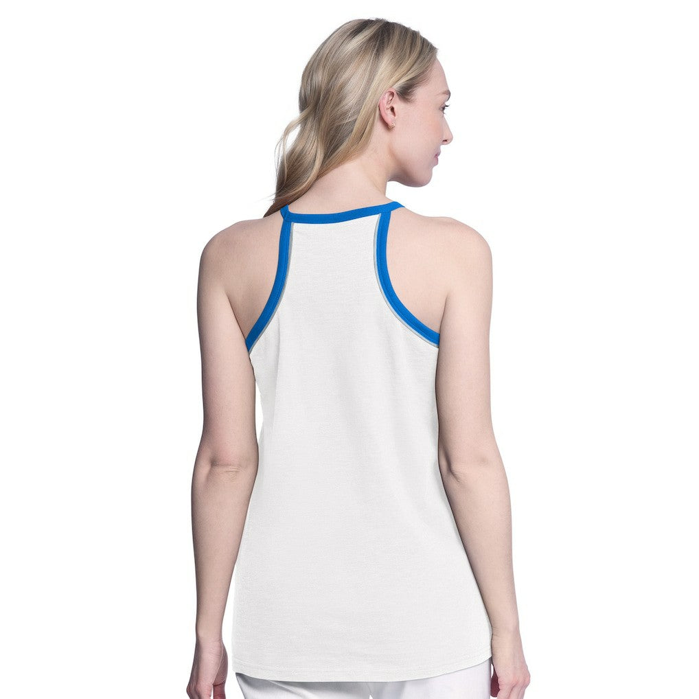 NBA - Dallas Mavericks G-III 4Her by Carl Banks Women's Curveball Racerback Scoop Neck Slub Tank Top - White