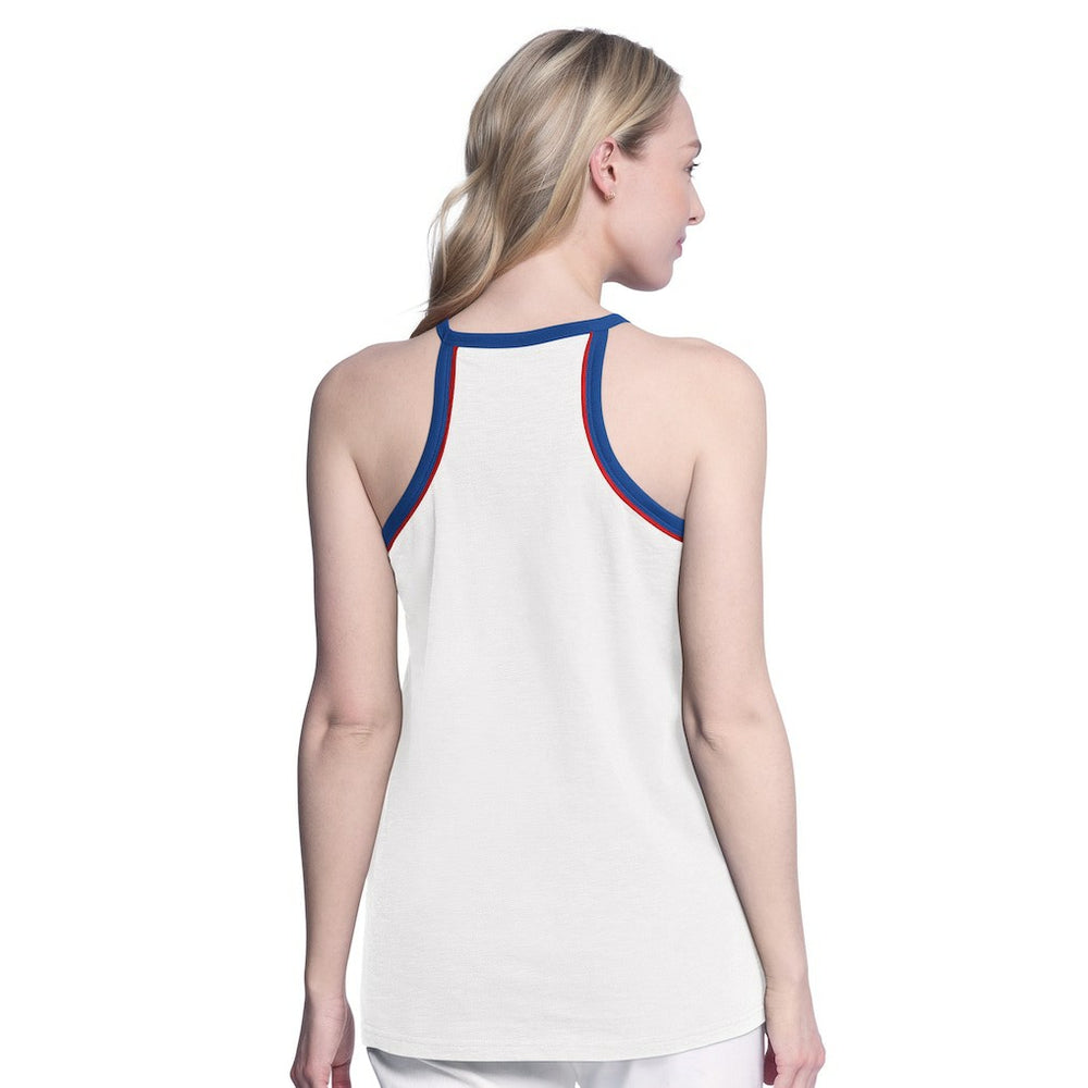 NBA - Philadelphia 76ers G-III 4Her by Carl Banks Women's Curveball Racerback Scoop Neck Slub Tank Top - White