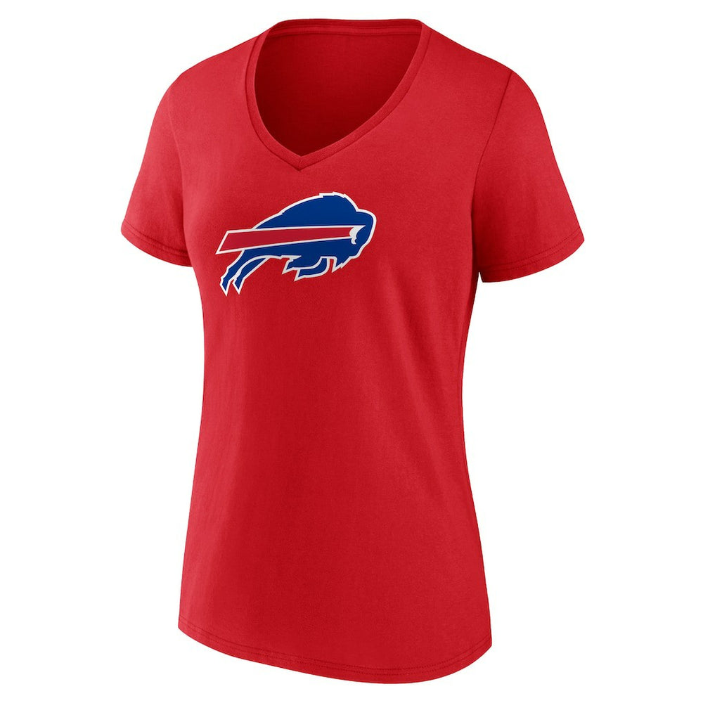 Buffalo Bills Women's Primary Logo V-Neck T-Shirt Red - NFL