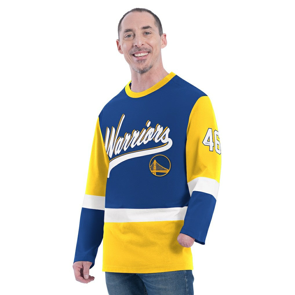NBA - Golden State Warriors G-III Sports by Carl Banks Adaptive Rugby Long Sleeve Top - Royal