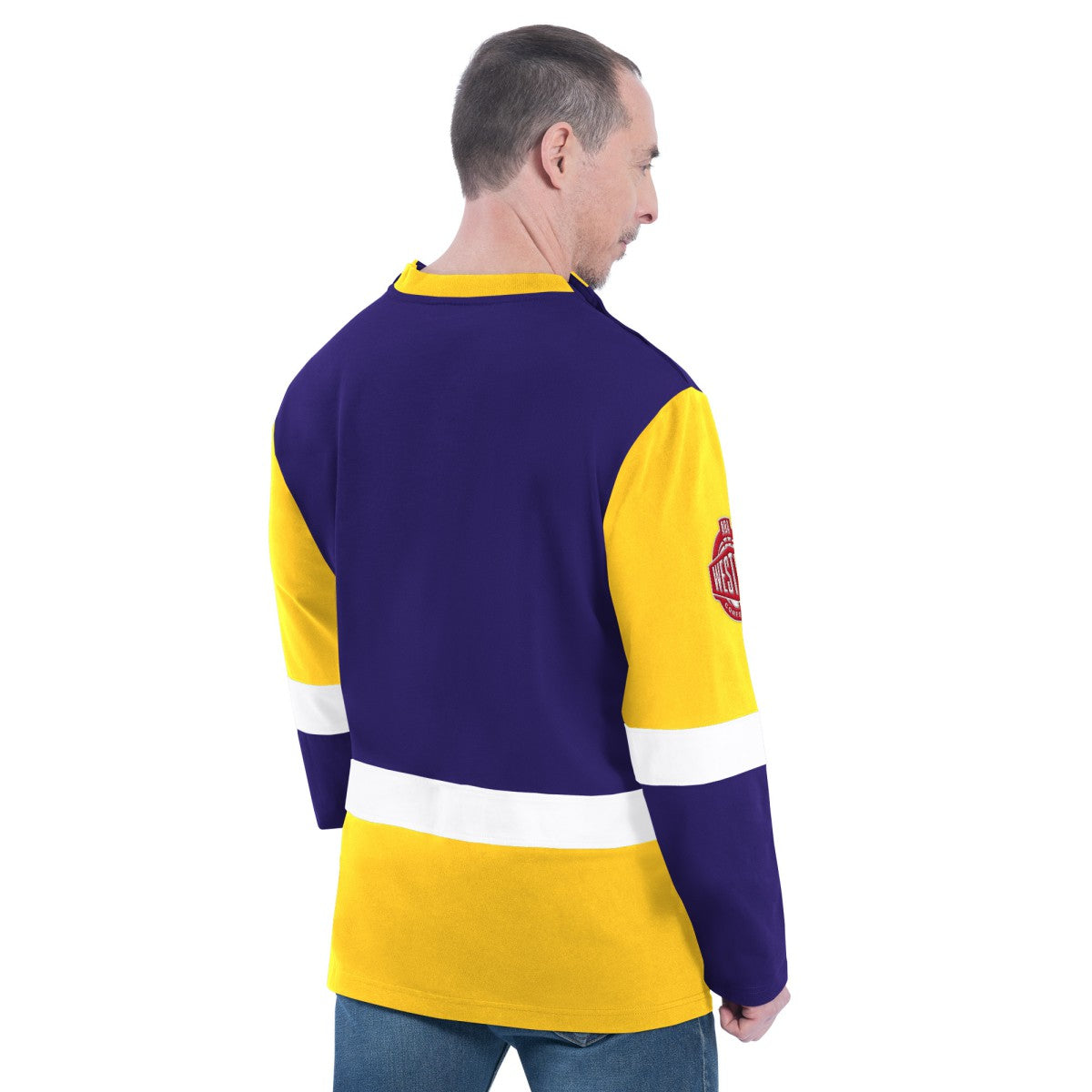NBA - Los Angeles Lakers G-III Sports by Carl Banks Adaptive Rugby Long Sleeve Top - Purple