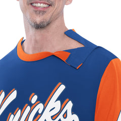 NBA - New York Knicks G-III Sports by Carl Banks Adaptive Rugby Long Sleeve Top - Blue