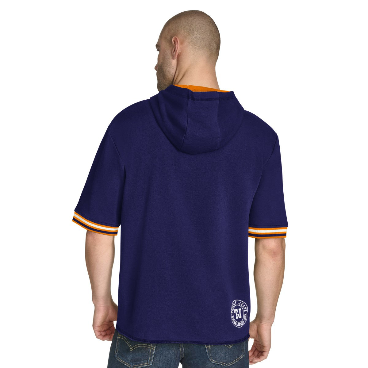 NBA - Phoenix Suns Tommy Jeans Paul French Terry Short Sleeve Pullover Hoodie - Purple