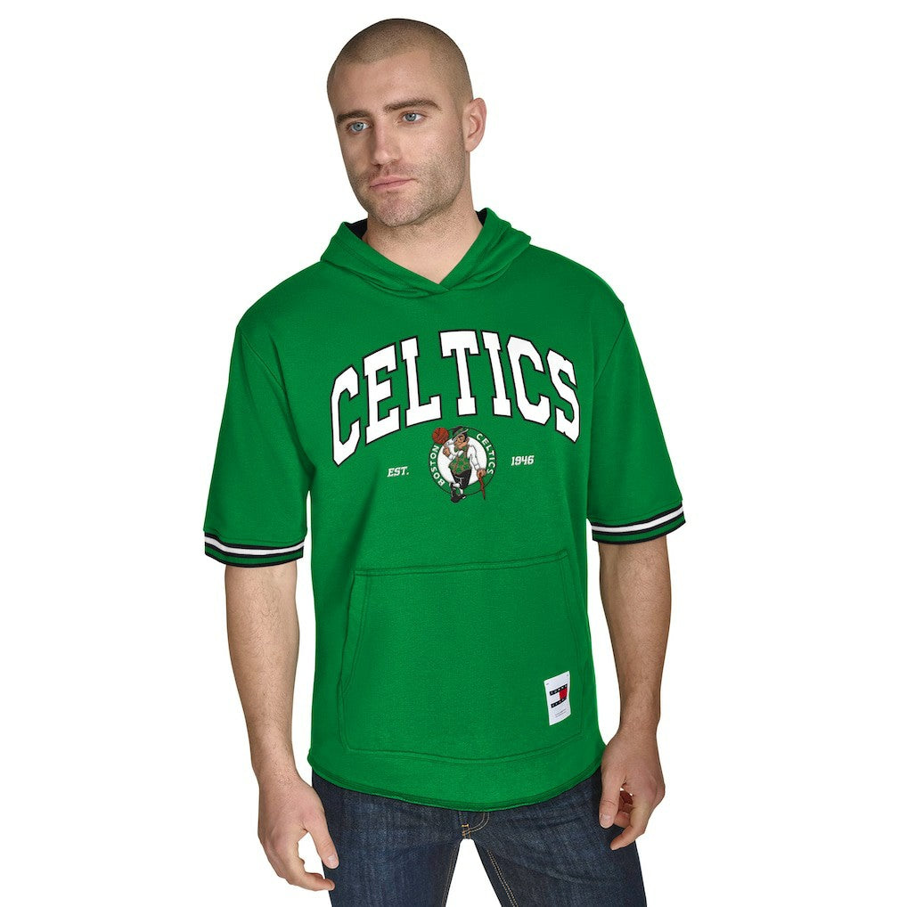 NBA - Boston Celtics Tommy Jeans Paul French Terry Short Sleeve Pullover Hoodie - Kelly Green