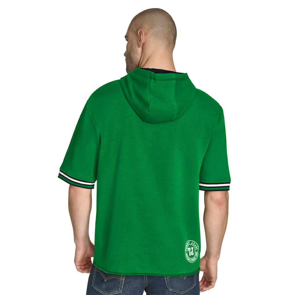 NBA - Boston Celtics Tommy Jeans Paul French Terry Short Sleeve Pullover Hoodie - Kelly Green