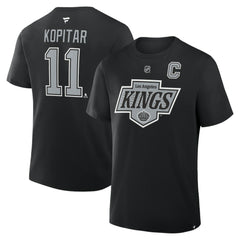 Anze Kopitar Los Angeles Kings - Fanatics Authentic Stack Name & Number T-Shirt Black