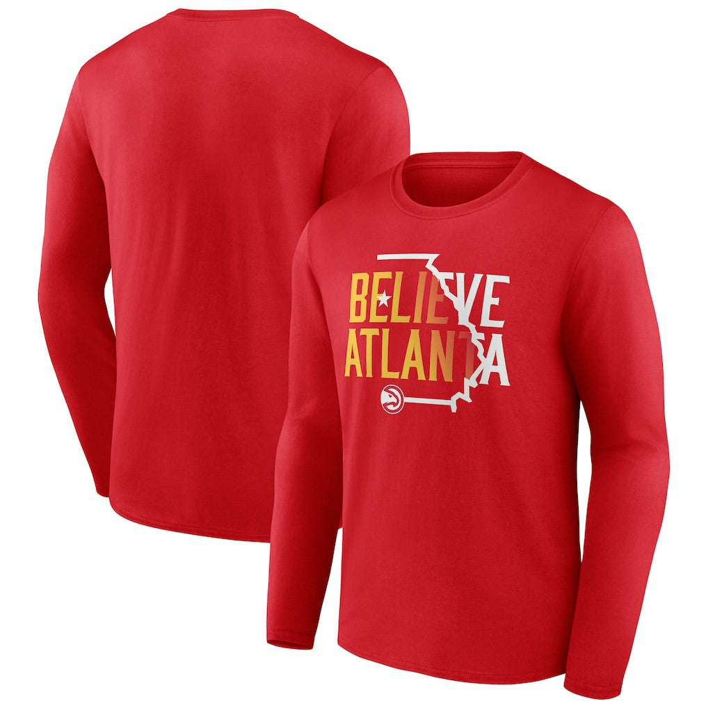 NBA - Atlanta Hawks Team Pride Long Sleeve T-Shirt - Red