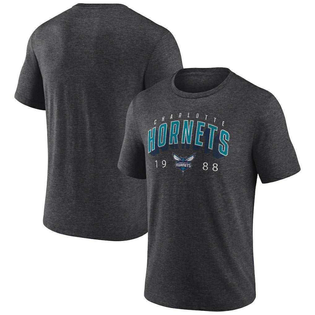NBA - Charlotte Hornets Backboard Tri-Blend T-Shirt - Charcoal
