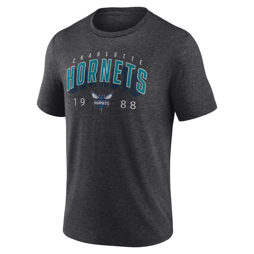 NBA - Charlotte Hornets Backboard Tri-Blend T-Shirt - Charcoal