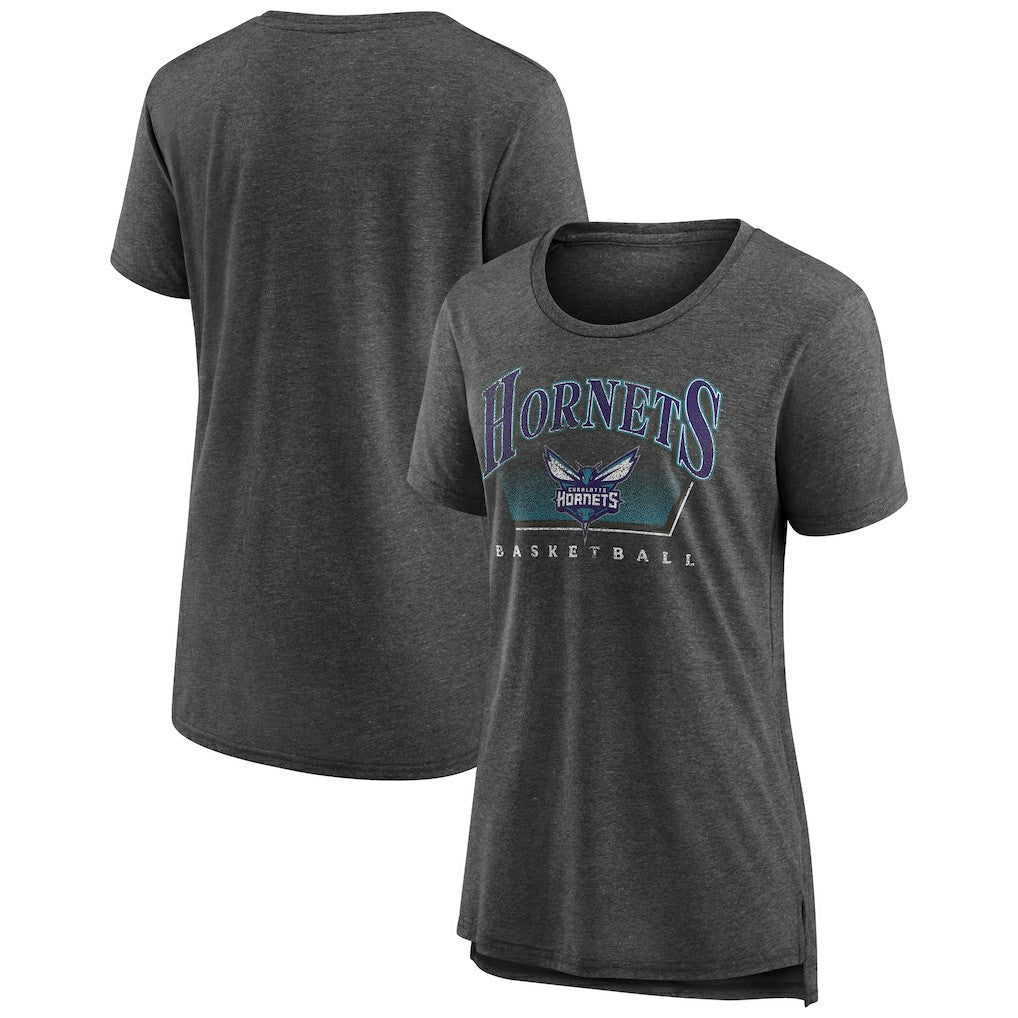 NBA - Charlotte Hornets Women's Selection Tri-Blend T-Shirt - Gray