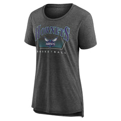 NBA - Charlotte Hornets Women's Selection Tri-Blend T-Shirt - Gray