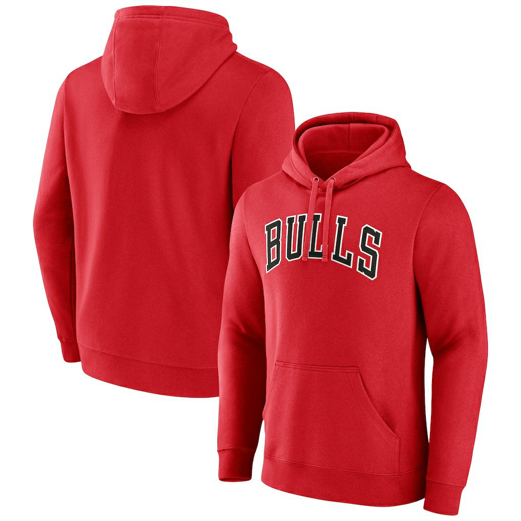 NBA - Chicago Bulls Wordmark Pullover Hoodie - Red