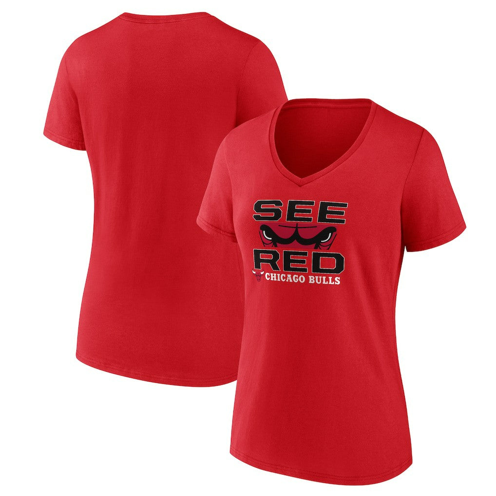 NBA - Chicago Bulls Women's Hometown V-Neck T-Shirt - Red