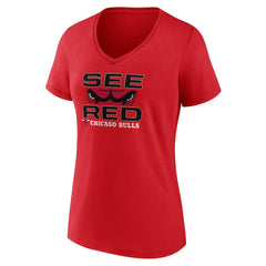NBA - Chicago Bulls Women's Hometown V-Neck T-Shirt - Red