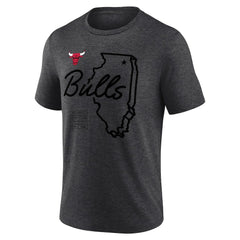 NBA - Chicago Bulls Announcer Tri-Blend T-Shirt - Charcoal