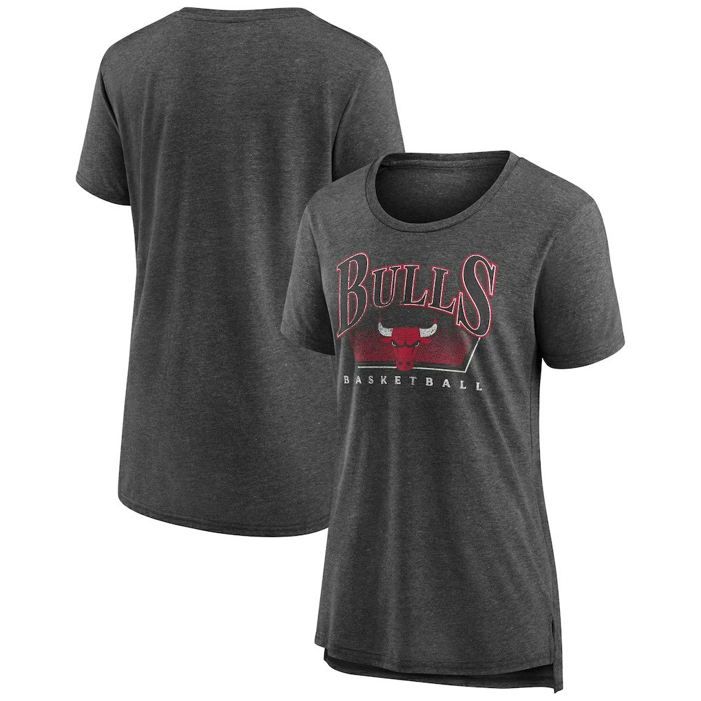 NBA - Chicago Bulls Women's Selection Tri-Blend T-Shirt - Gray