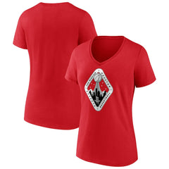 NBA - Houston Rockets Women's Team Pride V-Neck T-Shirt - Red