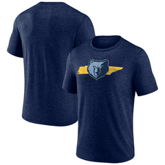 NBA - Memphis Grizzlies Announcer Tri-Blend T-Shirt - Navy