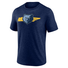 NBA - Memphis Grizzlies Announcer Tri-Blend T-Shirt - Navy
