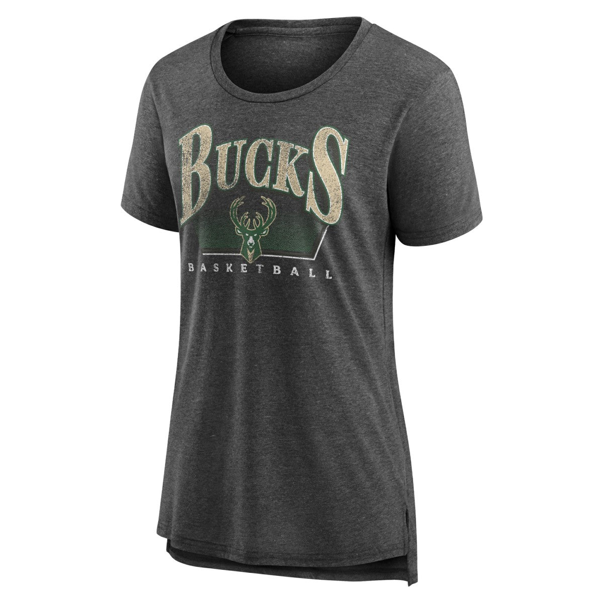 NBA - Milwaukee Bucks Women's Selection Tri-Blend T-Shirt - Gray