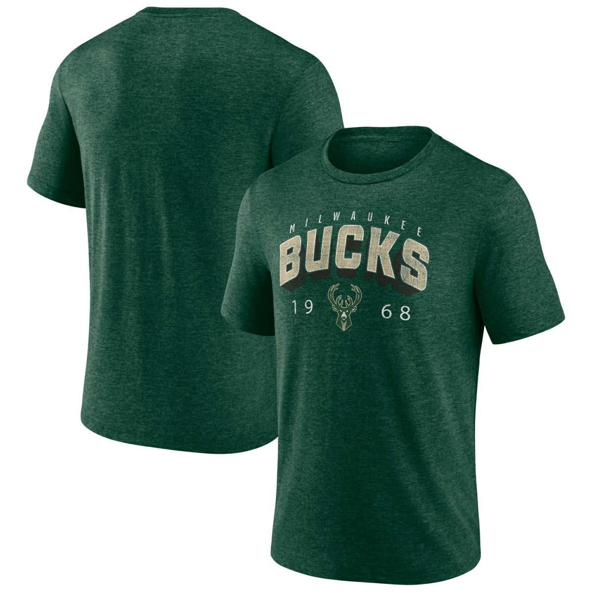NBA - Milwaukee Bucks Backboard Tri-Blend T-Shirt - Hunter Green