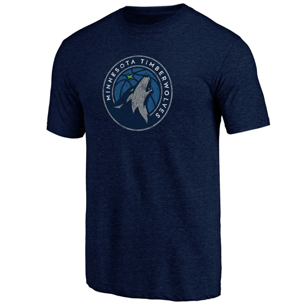NBA - Minnesota Timberwolves Distressed Tri-Blend T-Shirt - Navy
