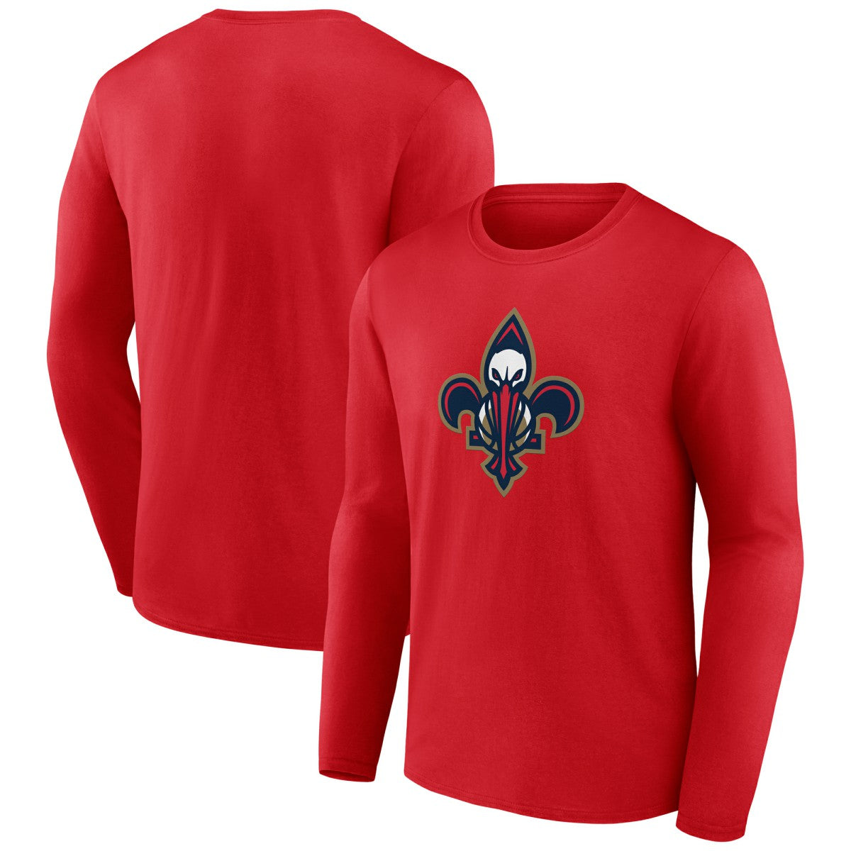 NBA - New Orleans Pelicans Alternate Logo Long Sleeve T-Shirt - Red