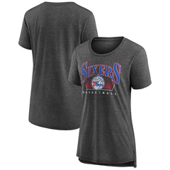 NBA - Philadelphia 76ers Women's Selection Tri-Blend T-Shirt - Gray