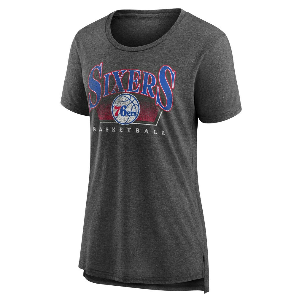 NBA - Philadelphia 76ers Women's Selection Tri-Blend T-Shirt - Gray