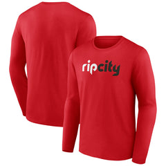NBA - Portland Trail Blazers Alternate Logo Long Sleeve T-Shirt - Red