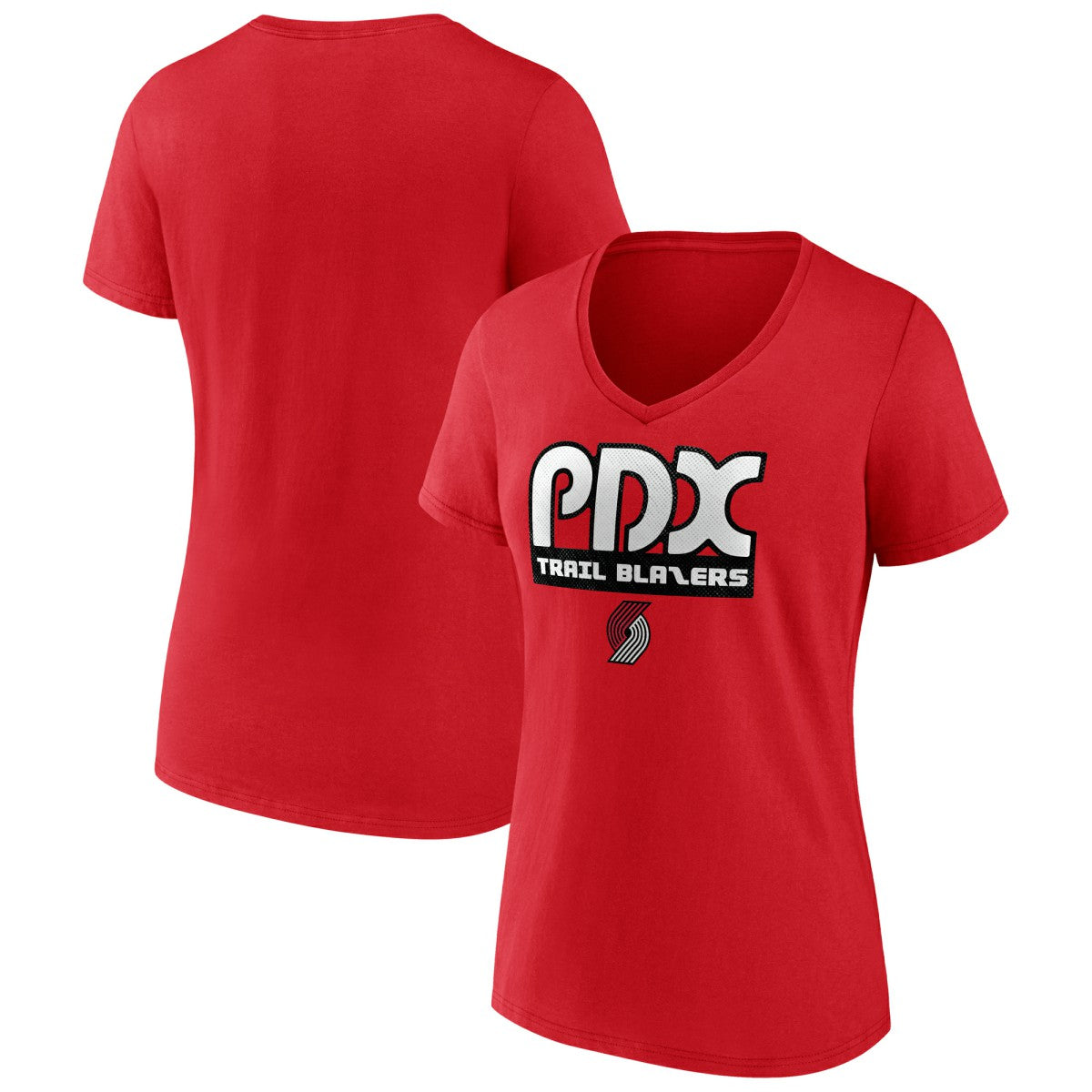 NBA - Portland Trail Blazers Women's Team Pride V-Neck T-Shirt - Red