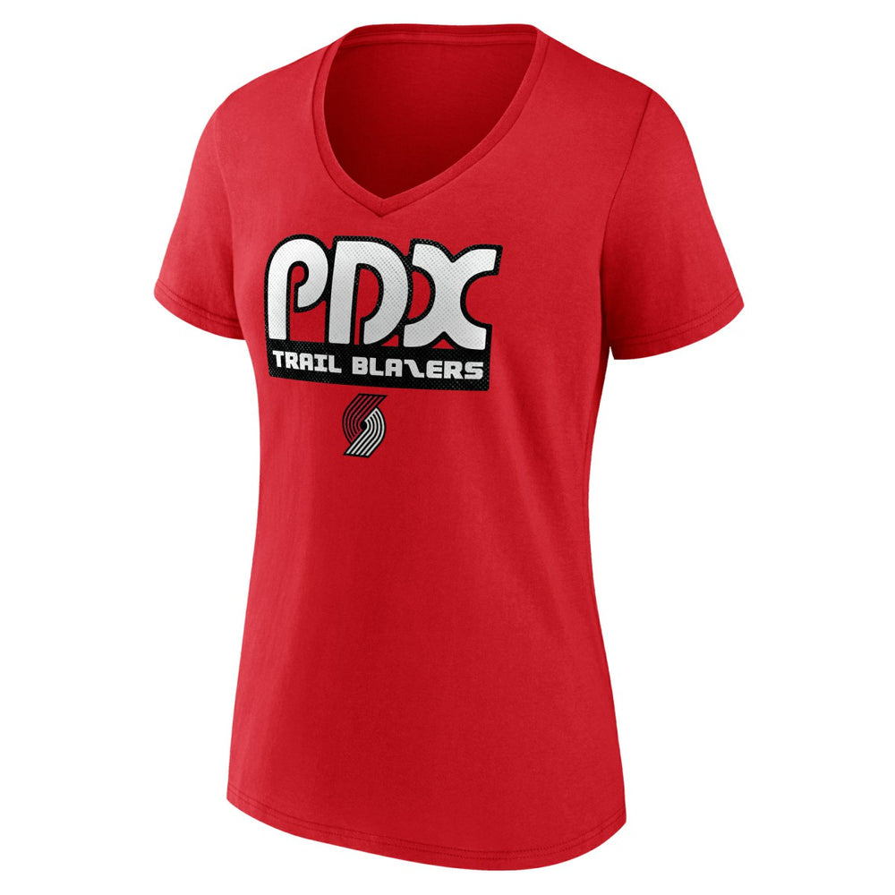 NBA - Portland Trail Blazers Women's Team Pride V-Neck T-Shirt - Red