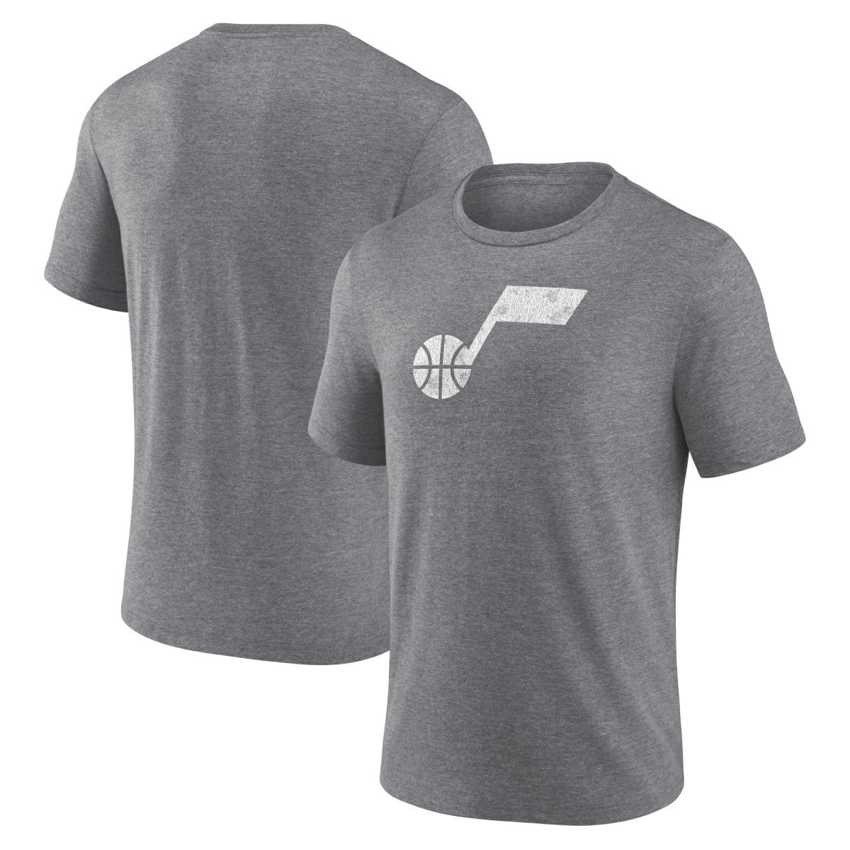 NBA - Utah Jazz Distressed Tri-Blend T-Shirt - Heather Gray