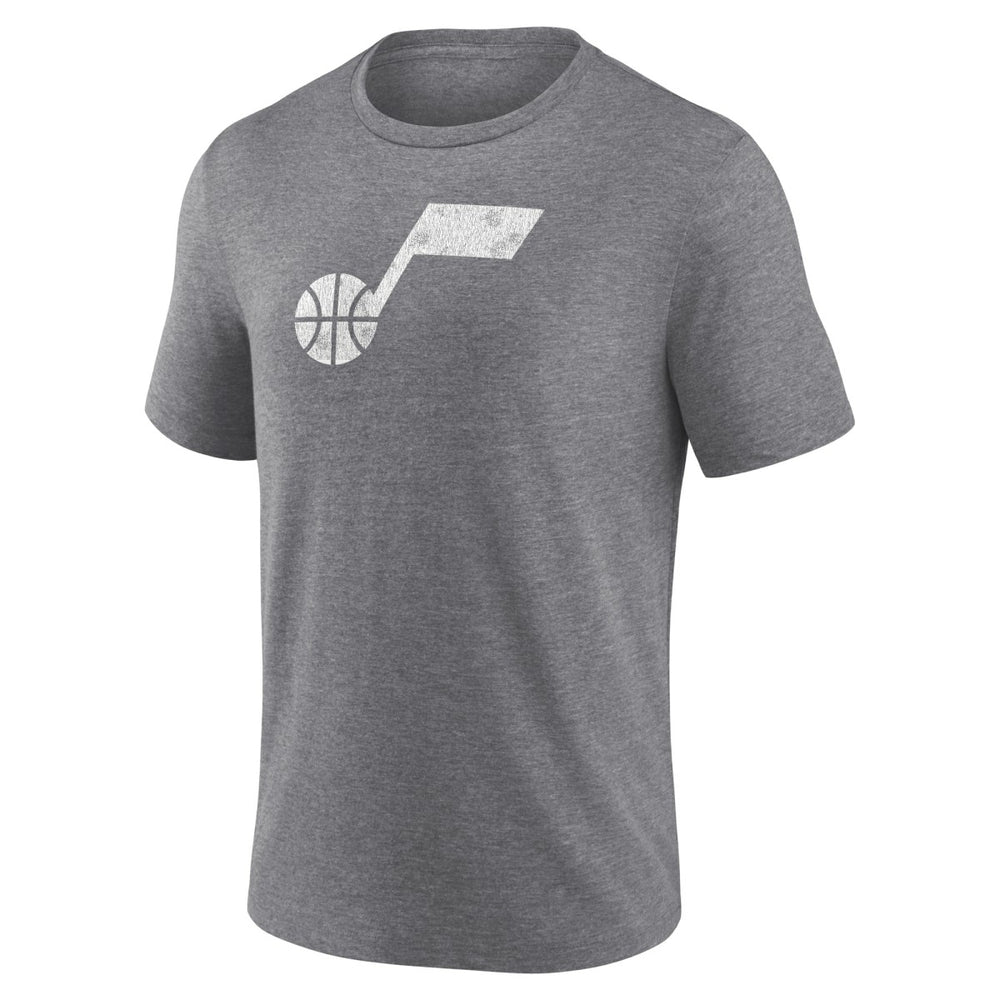 NBA - Utah Jazz Distressed Tri-Blend T-Shirt - Heather Gray