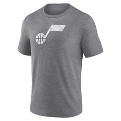 NBA - Utah Jazz Distressed Tri-Blend T-Shirt - Heather Gray