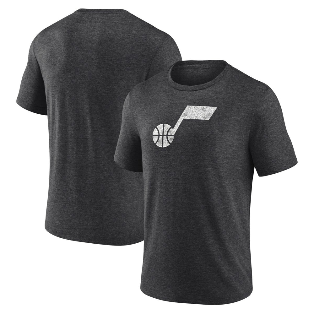 NBA - Utah Jazz Distressed Tri-Blend T-Shirt - Charcoal