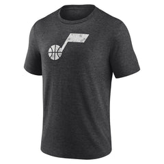 NBA - Utah Jazz Distressed Tri-Blend T-Shirt - Charcoal