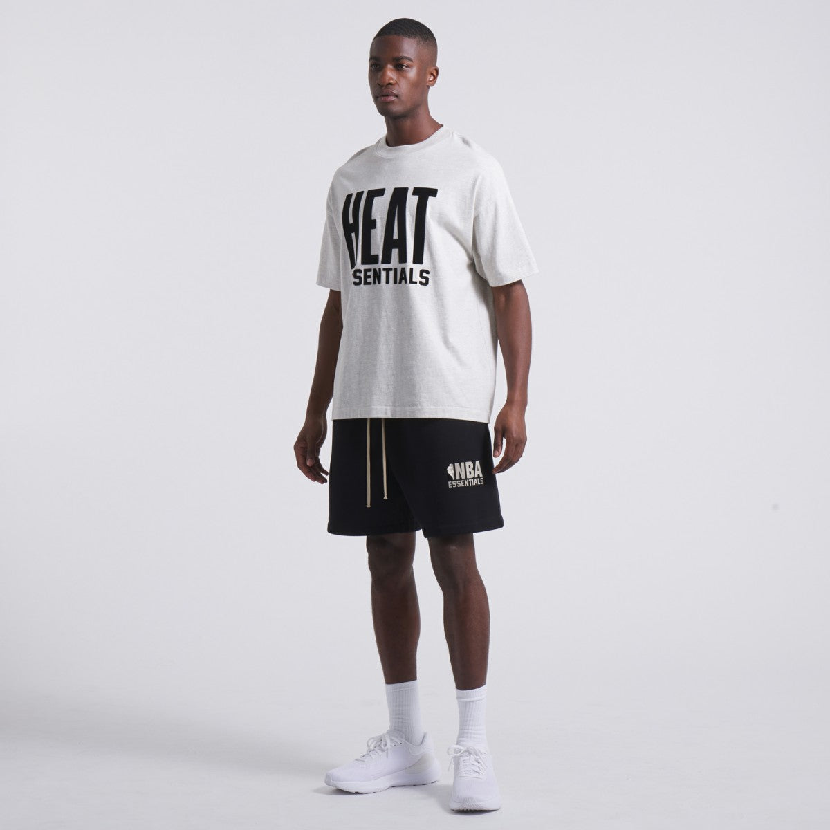 NBA - Miami Heat Fear of God Unisex NBA x ESSENTIALS T-Shirt - Heather Gray