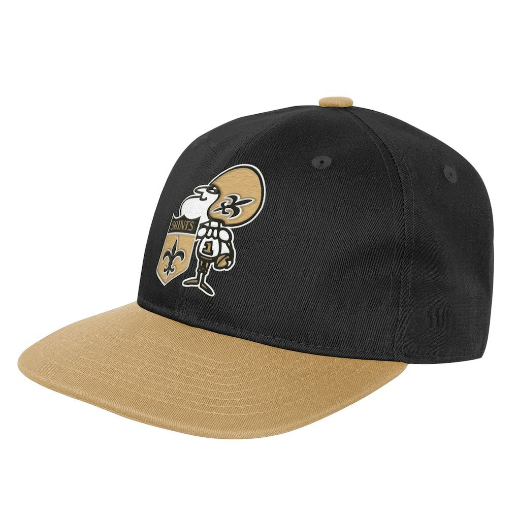New Orleans Saints Outerstuff Youth True Retro Adjustable Hat Black - NFL