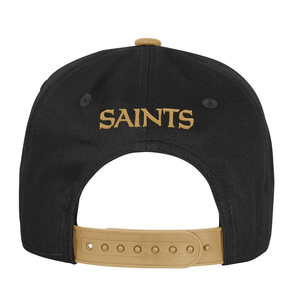 New Orleans Saints Outerstuff Youth True Retro Adjustable Hat Black - NFL