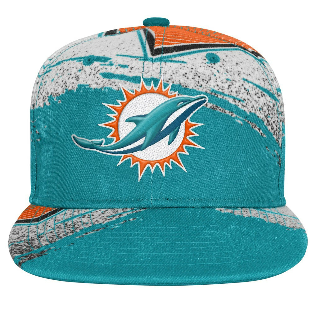 Miami Dolphins Outerstuff Youth Make Noise Adjustable Hat Aqua - NFL