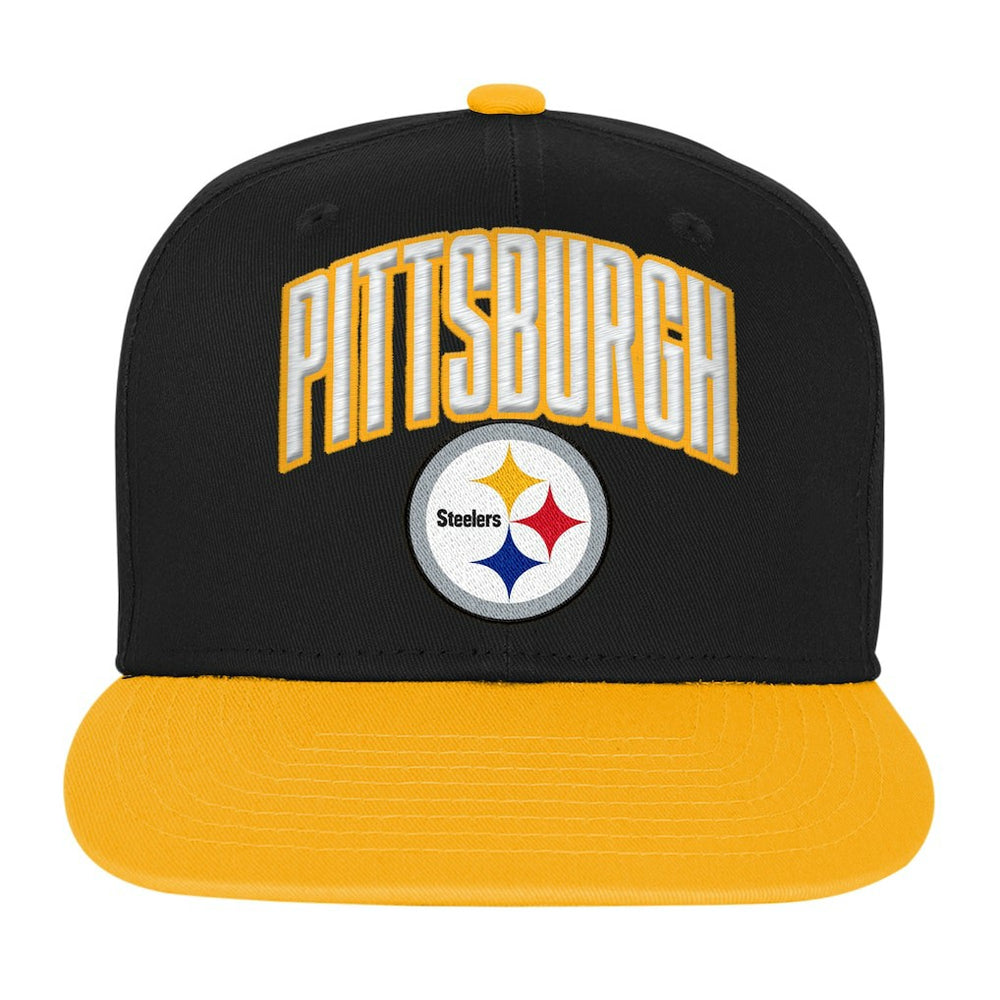 Pittsburgh Steelers Outerstuff Youth Essentials Snapback Hat Black - NFL